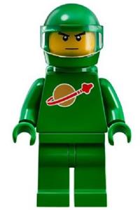 Classic Green Spaceman with airtanks and motorcycle idea007