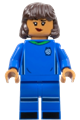 Soccer Player, Female, Blue Uniform, Medium Nougat Skin, Dark Brown Hair - idea130