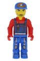 Crewman (Junior-Figure) with blue overalls, red shirt - js022