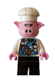 Pigsy - medium blue utility harness with pig head buckle, black medium legs - mk104