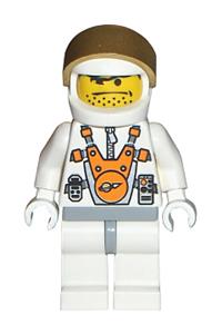 Mars Mission Astronaut with Helmet and Orange Sunglasses on Forehead, Stubble mm007