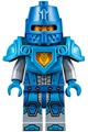 Nexo Knight Soldier with dark azure armor, blue helmet with eye slit and dark azure hands - nex039b