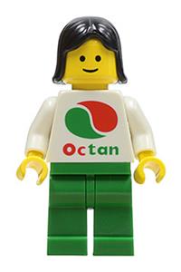 Octan - White Logo, Green Legs, Black Female Hair oct002