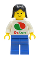 Octan - White Logo, Blue Legs, Black Female Hair - oct010