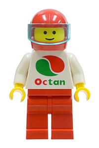 Octan - White Logo, Red Legs, Red Helmet, Trans-Light Blue Visor oct011