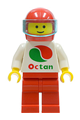 Octan - White Logo, Red Legs, Red Helmet, Trans-Light Blue Visor - oct011