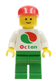 Octan - white logo, green legs, red cap - oct012