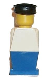Legoland - White Torso, Blue Legs, Black Hat old005