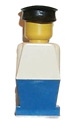 Legoland - White Torso, Blue Legs, Black Hat - old005