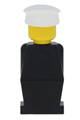Legoland - Black Torso, Black Legs, White Hat, White Belt - old009a
