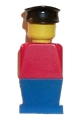 Legoland - Red Torso, Blue Legs, Black Hat - old014