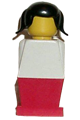 Legoland - White Torso, Red Legs, Black Pigtails Hair - old026