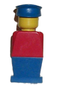 Legoland - Red Torso, Blue Legs, Blue Hat - old033