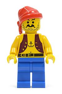 Pirate (Reissue) with anchor light purple vest, blue legs, red bandana pi013new