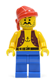 Pirate (Reissue) with anchor light purple vest, blue legs, red bandana - pi013new