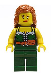 Pirate Female with Dark Green Legs, Scar over Left Eye pi143
