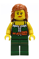 Pirate Female with Dark Green Legs, Scar over Left Eye - pi143