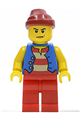 Pirate with Blue Vest, Red Legs, Dark Red Bandana, Scowl - pi144
