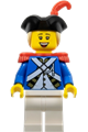 Imperial Soldier IV - Officer, Female, Black Tricorne, Tan Hair, Red Epaulettes and Plume - pi188