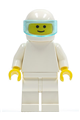 Space Shuttle Astronaut - Plain white torso with white arms, white legs, white helmet, trans-light blue visor - pln0010