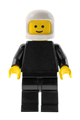 Plain Black Torso with Black Arms, Black Legs, White Classic Helmet - pln051