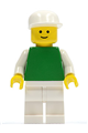 Plain Green Torso with White Arms, White Legs, White Cap - pln135