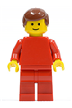 Plain Red Torso with Red Arms, Red Legs, Reddish Brown Male Hair - pln174
