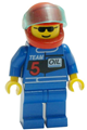 Racing Team 5, Red Helmet, Trans-Light Blue Visor - rac003