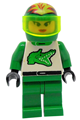 Race - Driver, Green Alligator, Plain Helmet - rac020