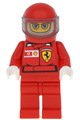 F1 Ferrari Driver with Helmet and Balaclava - with Torso Stickers - rac024as