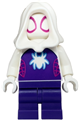 Ghost-Spider - dark purple medium legs, white hood, white spider logo - sh868