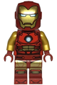 Iron Man - Dark Red and Gold Armor, Round Arc Reactor, Pearl Gold Arms, One Piece Helmet - sh910