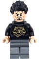 Tony Stark - Black Shirt with Gold Helmet, Pin Holder on Back - sh928
