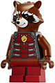 Rocket Raccoon - dark red and pearl dark gray outfit, reddish brown head - sh936