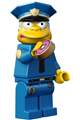 Chief Wiggum with doughnut frosting on face and shirt - sim023