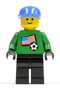 Soccer Player - US Goalie, US Flag Torso Sticker on Front, White Number Sticker on Back soc008s01