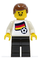 Soccer Player - German Player 1, German Flag Torso Sticker on Front, Black Number Sticker on Back - soc019s01