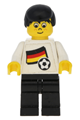 Soccer Player - German Player 5, German Flag Torso Sticker on Front, Black Number Sticker on Back - soc041s01