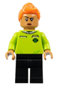 Soccer Referee - Orange Hair, Lime Jersey, Black Legs - soc159