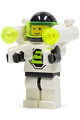 Blacktron 2 with Jet Pack and Trans-Neon Green Lights - sp051