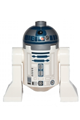R2-D2with flat silver head, dark blue printing, red dots, small receptor - sw0527