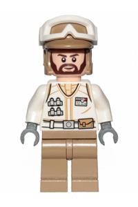 Hoth Rebel Trooper white uniform, dark tan legs (brown angular beard) sw1008
