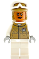 Hoth Rebel Trooper dark tan uniform and helmet, white legs, female - sw1185