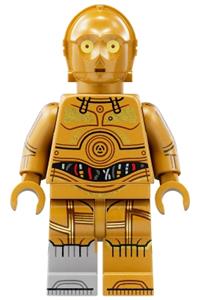 C-3PO - molded light bluish gray right foot, printed arms sw1209