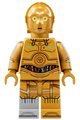 C-3PO - molded light bluish gray right foot, printed arms - sw1209
