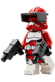 Clone Trooper Commander Fox, Coruscant Guard (Phase 2) - dark bluish gray visor, printed legs - sw1304