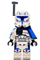 Clone Trooper Captain Rex, 501st Legion (Phase 2) - blue cloth pauldron, rangefinder, printed white arms (75367) - sw1315