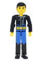 Technic Figure Blue Legs, Black Top with Zippered Wetsuit and Knife and 'Diving' Pattern - tech002s
