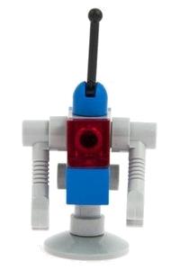 Classic Space Droid -  Light Bluish Gray and Blue with Trans-Red Eye tlm088