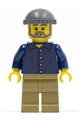 Lego Brand Store Male, Plaid Button Shirt, Dark Tan Legs - tls073